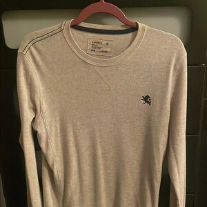 Express Light Tan Long Sleeve Crewneck